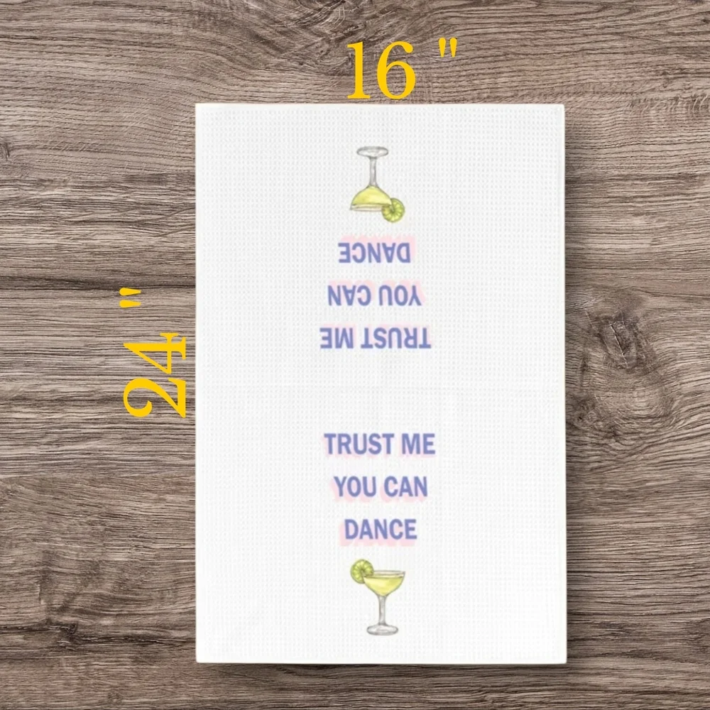 Kitchen Towel Funny Cocktail Print - Hand Towel - Tequila Margarita NWT